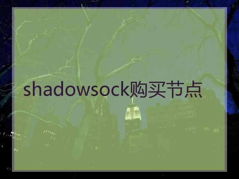 shadowsock购买节点