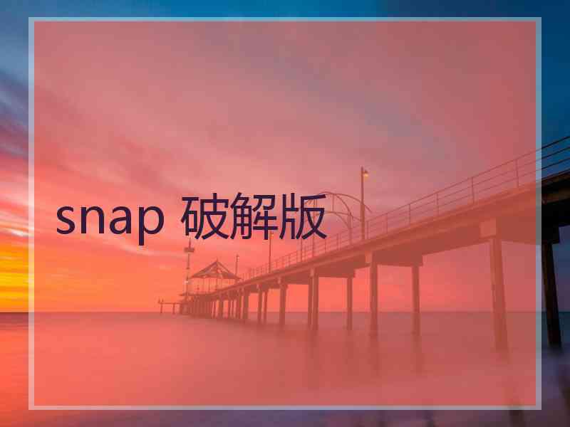 snap 破解版