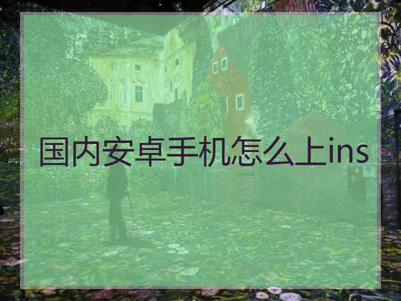 国内安卓手机怎么上ins