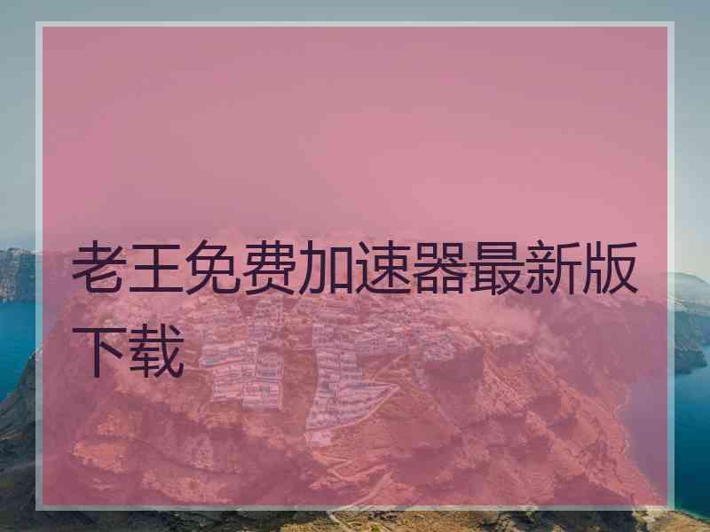 老王免费加速器最新版下载