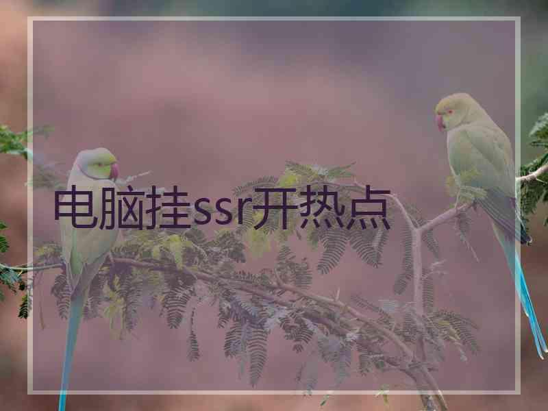 电脑挂ssr开热点