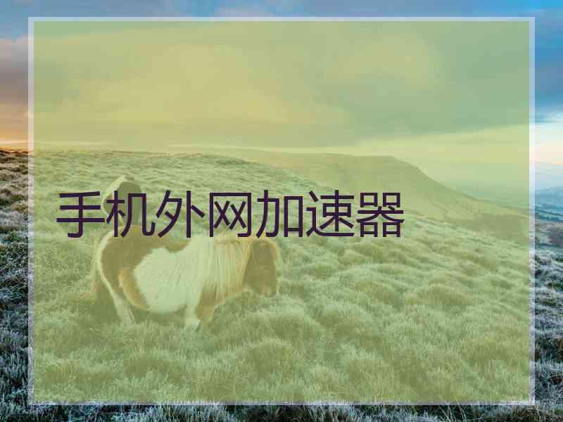 手机外网加速器