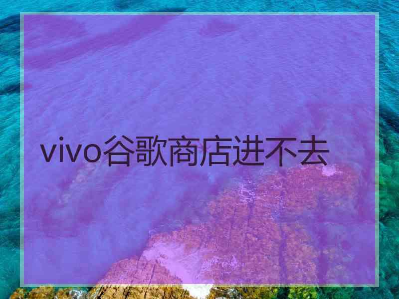 vivo谷歌商店进不去