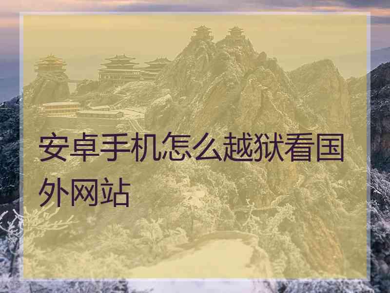 安卓手机怎么越狱看国外网站