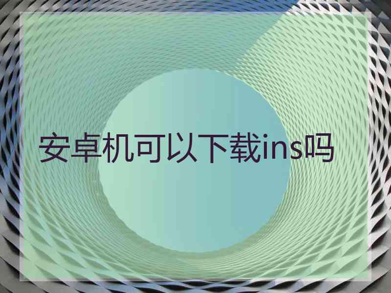 安卓机可以下载ins吗