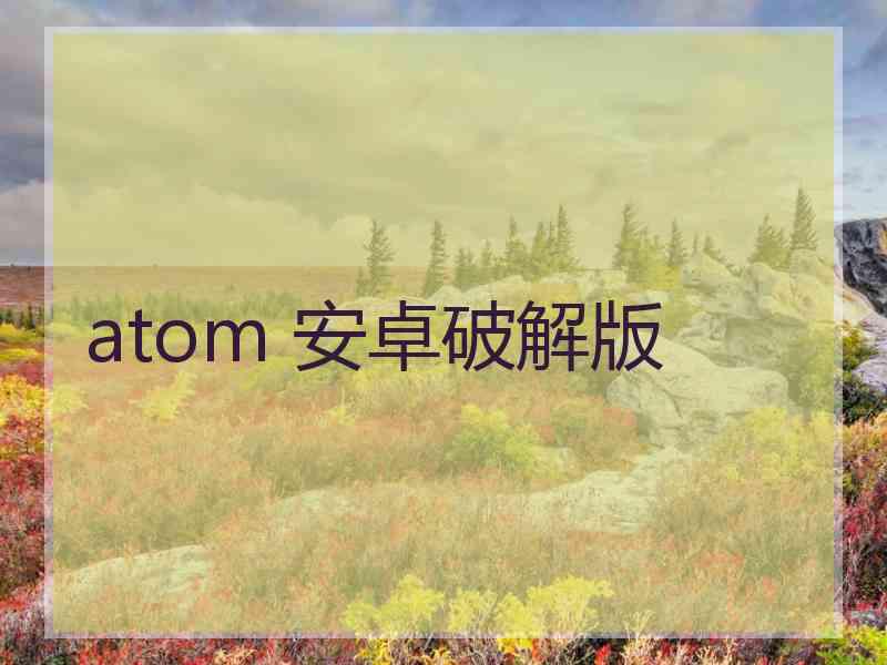 atom 安卓破解版