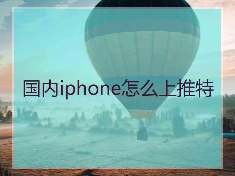 国内iphone怎么上推特