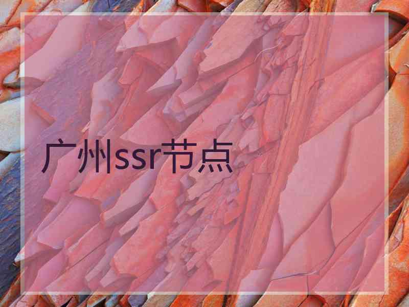 广州ssr节点