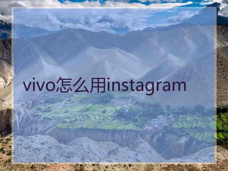 vivo怎么用instagram
