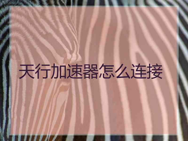 天行加速器怎么连接