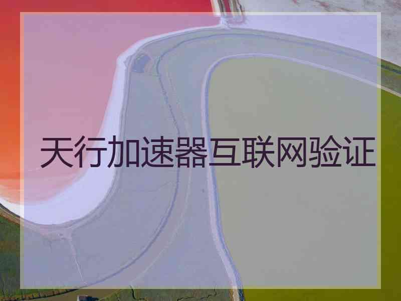 天行加速器互联网验证