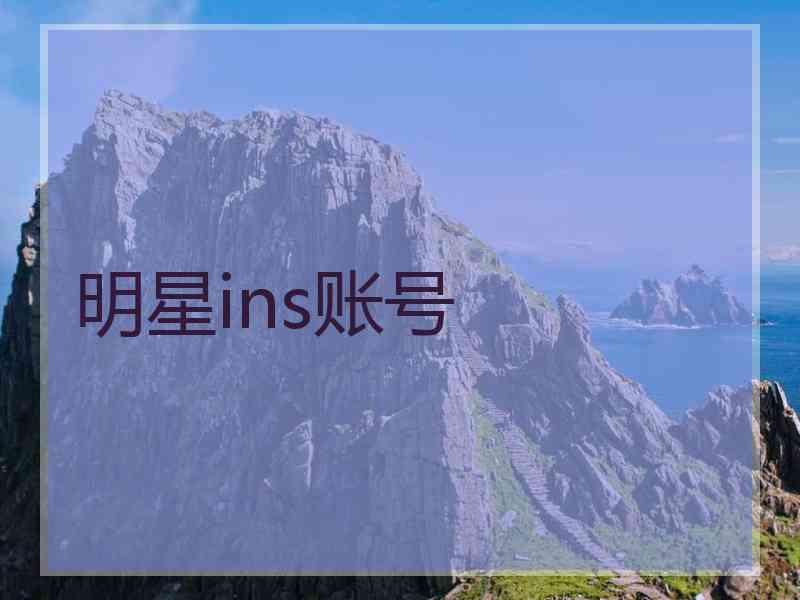 明星ins账号