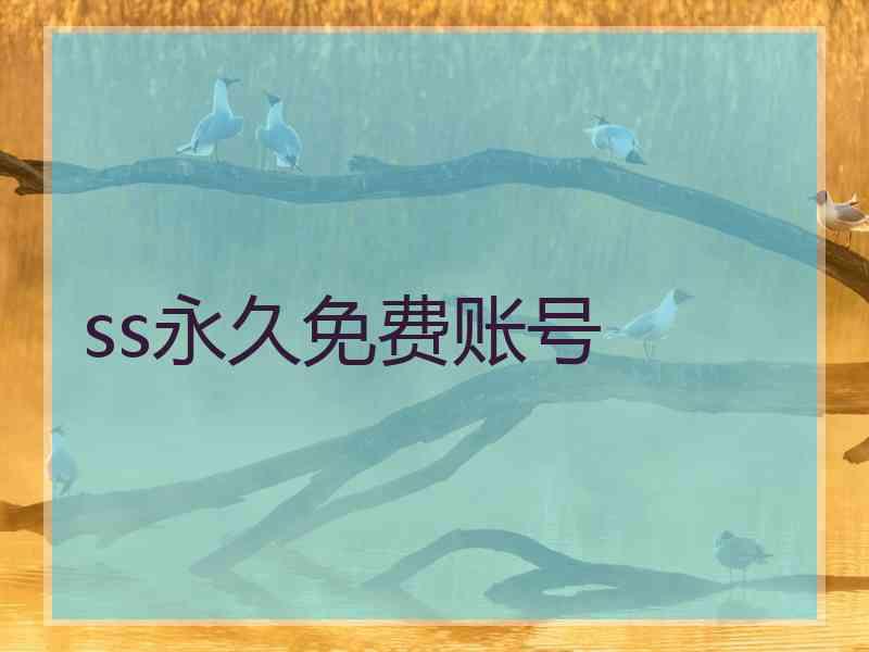 ss永久免费账号