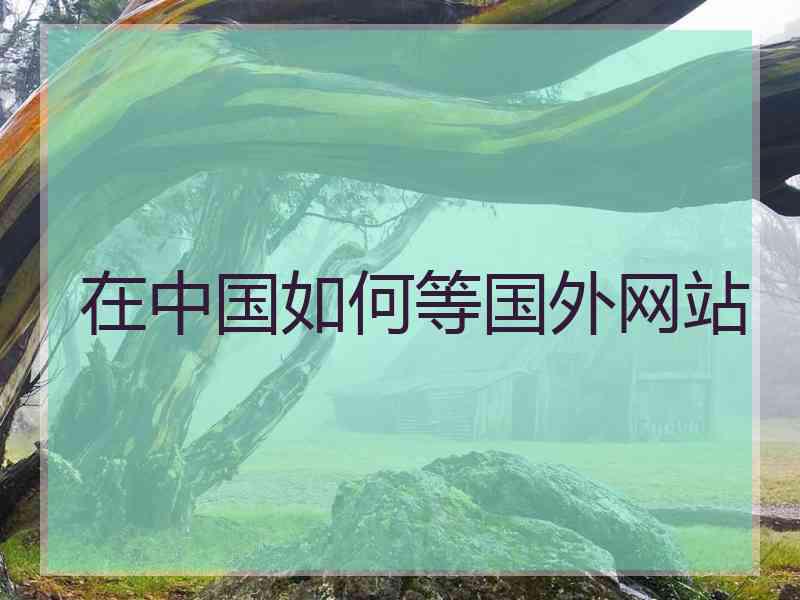 在中国如何等国外网站