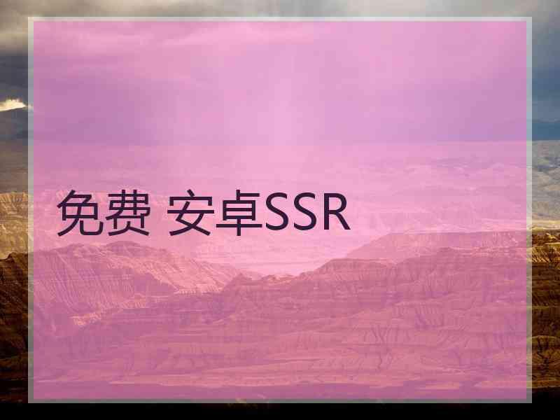 免费 安卓SSR