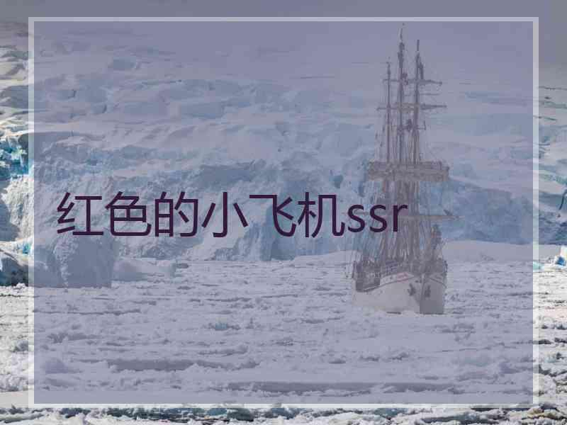 红色的小飞机ssr