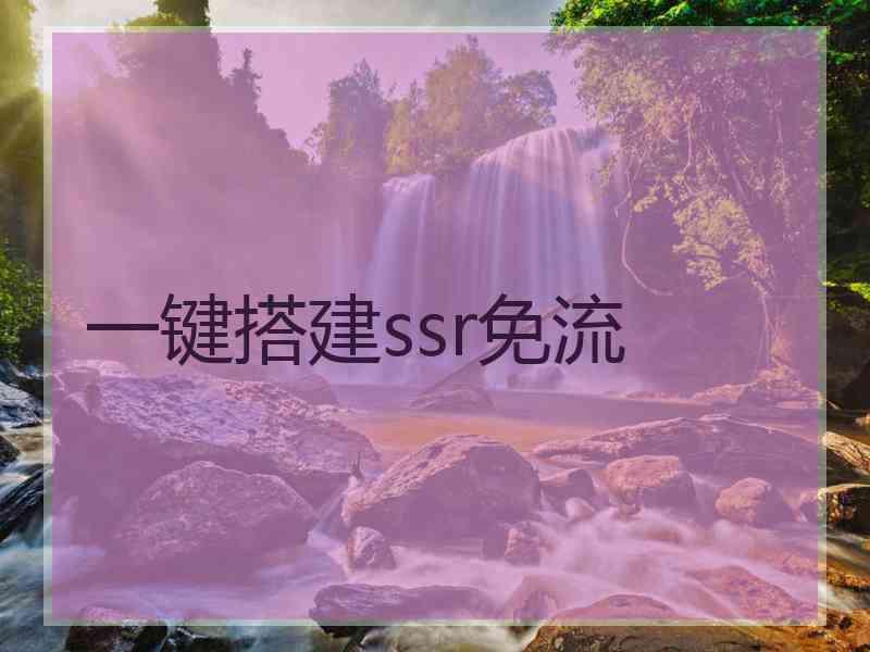 一键搭建ssr免流