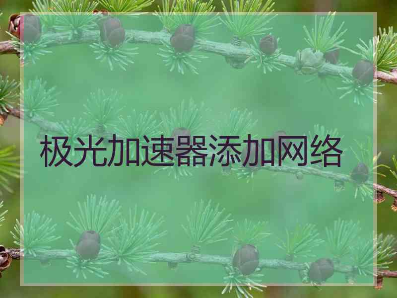 极光加速器添加网络