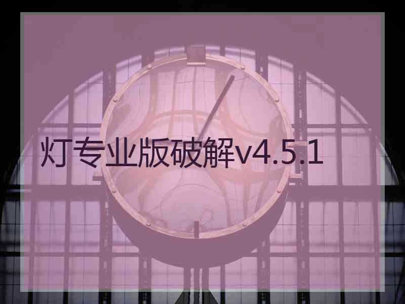 灯专业版破解v4.5.1
