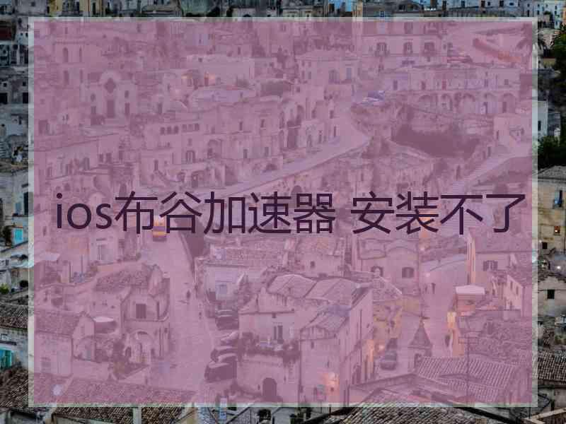 ios布谷加速器 安装不了