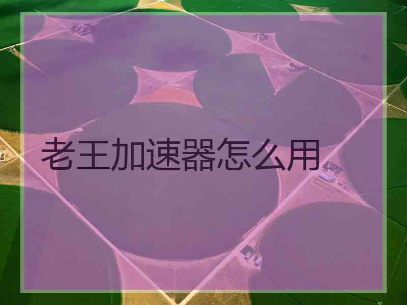老王加速器怎么用