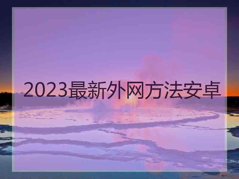 2023最新外网方法安卓