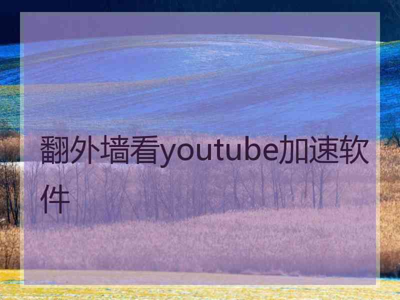 翻外墙看youtube加速软件