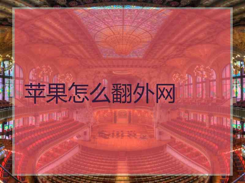 苹果怎么翻外网