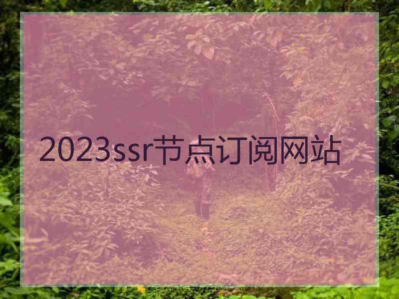 2023ssr节点订阅网站