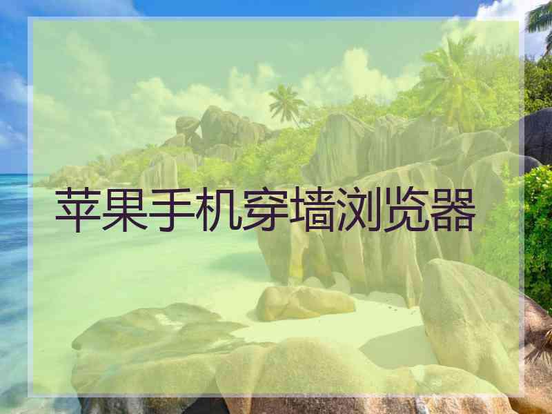 苹果手机穿墙浏览器