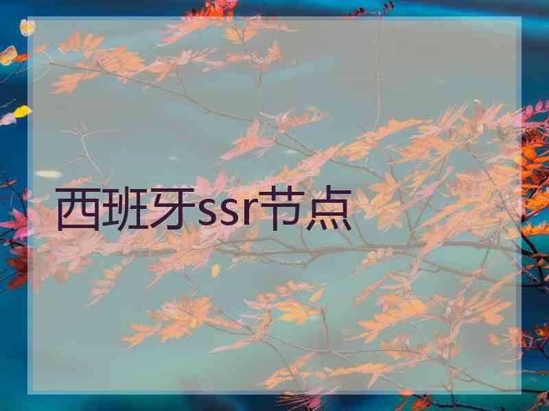 西班牙ssr节点