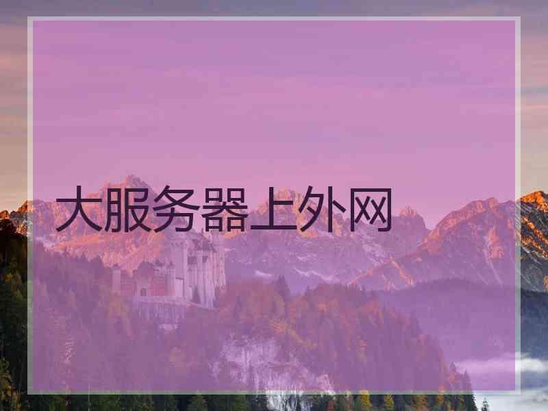 大服务器上外网