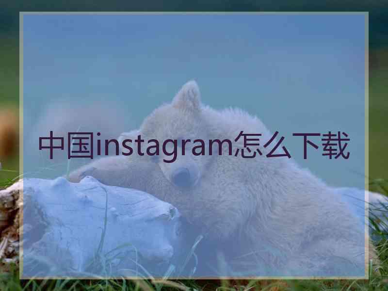 中国instagram怎么下载