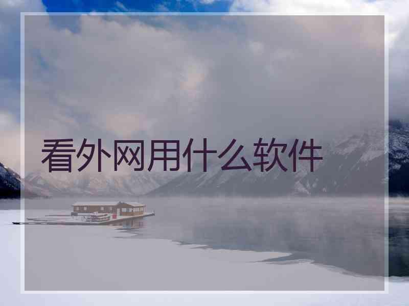 看外网用什么软件