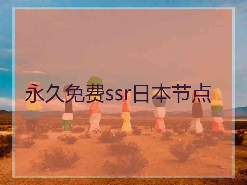 永久免费ssr日本节点