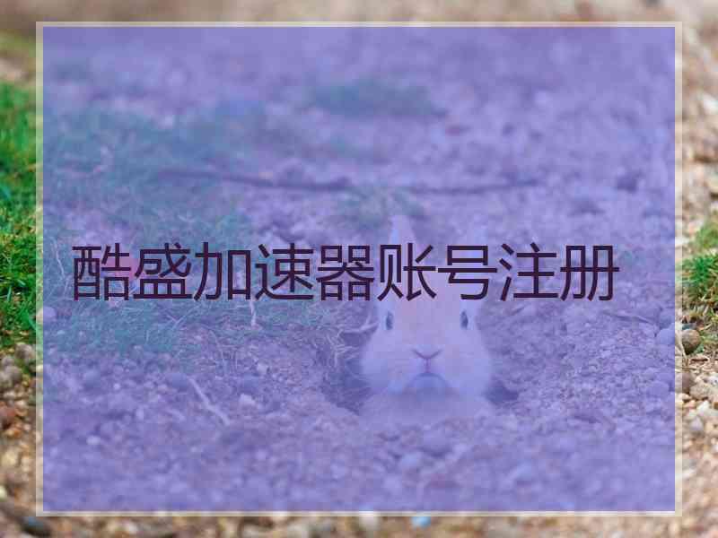酷盛加速器账号注册