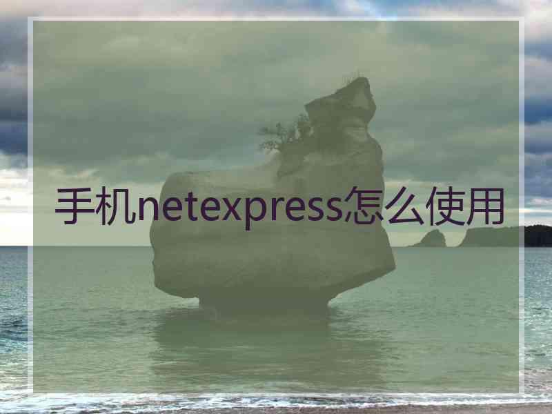 手机netexpress怎么使用