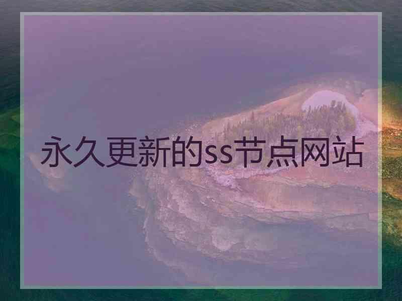 永久更新的ss节点网站