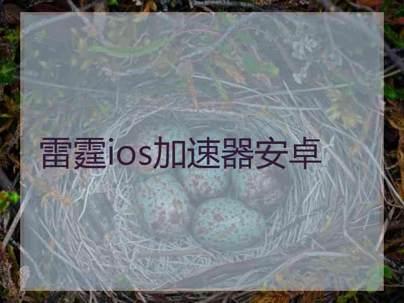 雷霆ios加速器安卓