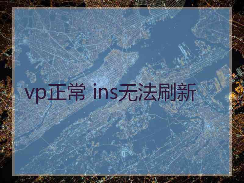 vp正常 ins无法刷新