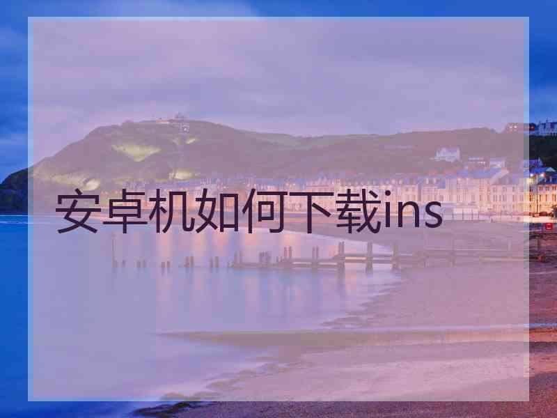 安卓机如何下载ins