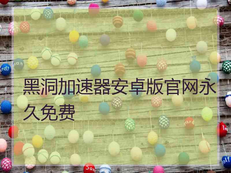 黑洞加速器安卓版官网永久免费