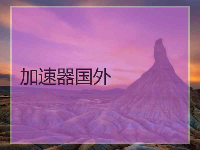 加速器国外