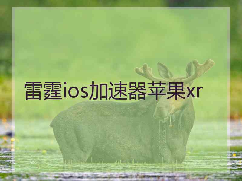 雷霆ios加速器苹果xr
