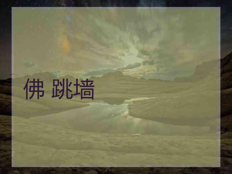 佛 跳墙