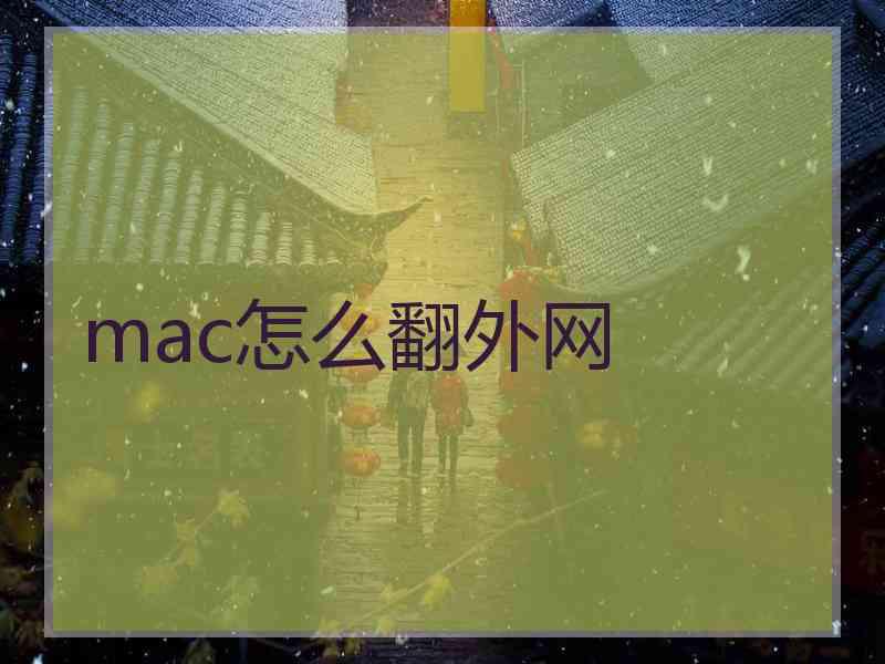 mac怎么翻外网
