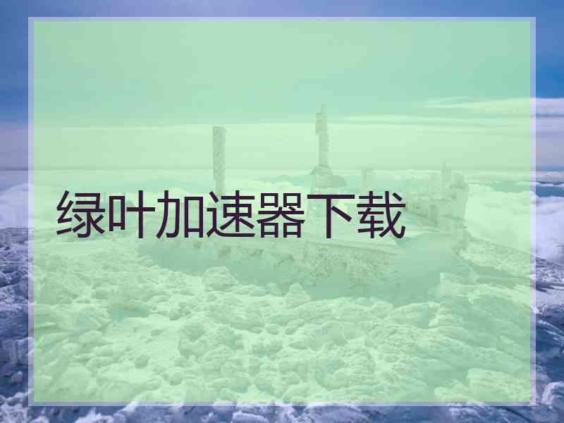 绿叶加速器下载