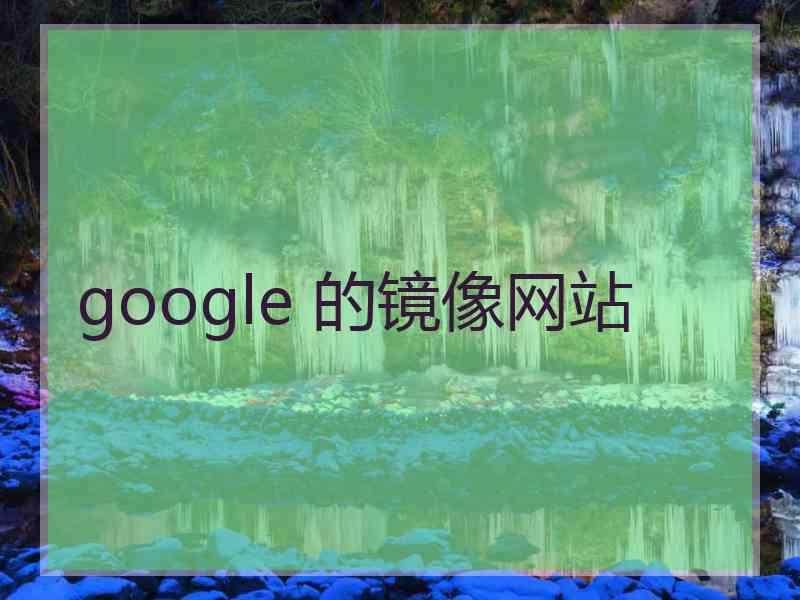 google 的镜像网站