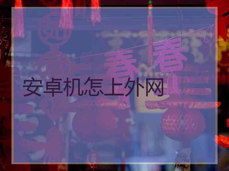 安卓机怎上外网