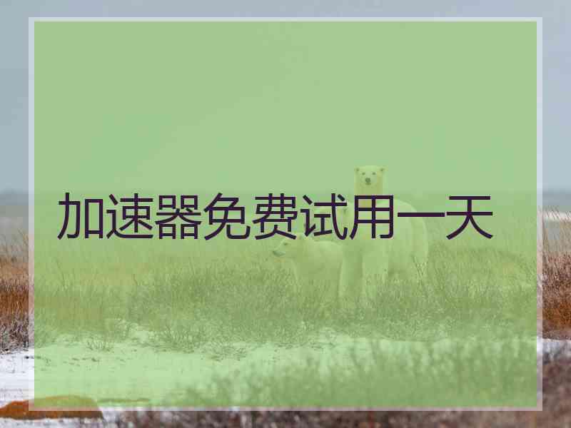 加速器免费试用一天